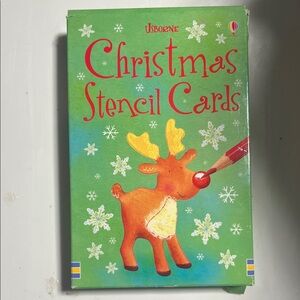Usborne Christmas Stencil Cards over 20 shapes for crafting